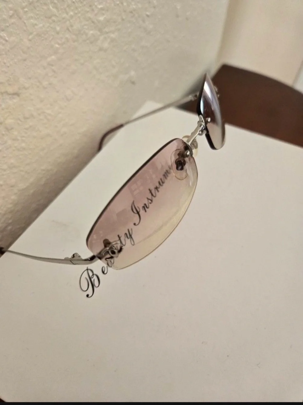 Vintage Chanel 4002 Rimless Pink Gradient Sunglasses Y2K